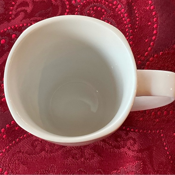 CORELLE Coordinates Porcelain Mugs (2) Green Flowers Swirls Squarish White - Picture 5 of 7